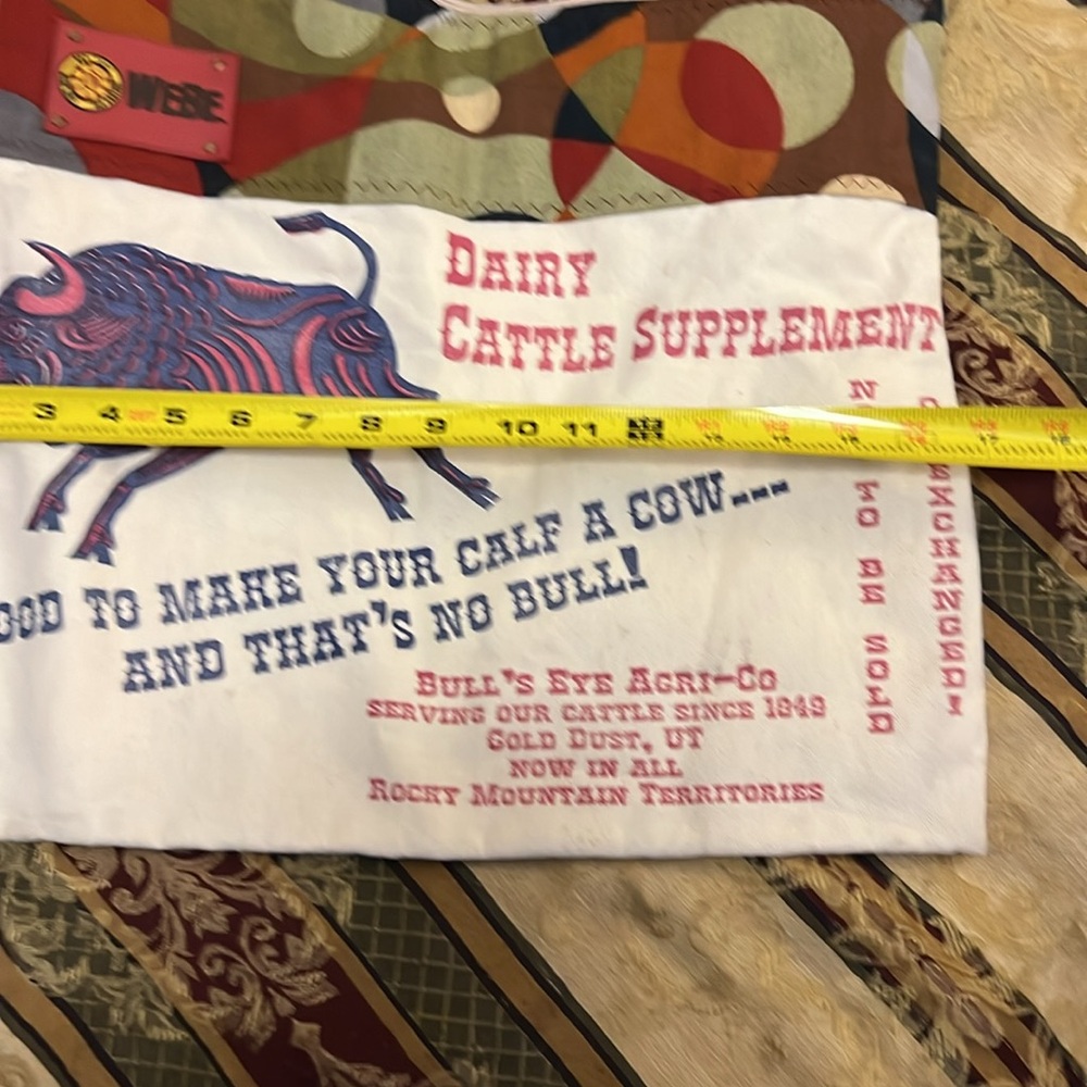 🔥Colorful Canvas Bull Print Shoulder tote Bag UNIQUE TOTE!! - Picture 4 of 5